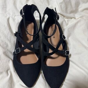 Torrid Black Strappy Flats